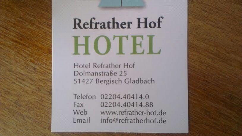 Hotel Refrather Hof Bergisch Gladbach Exterior photo